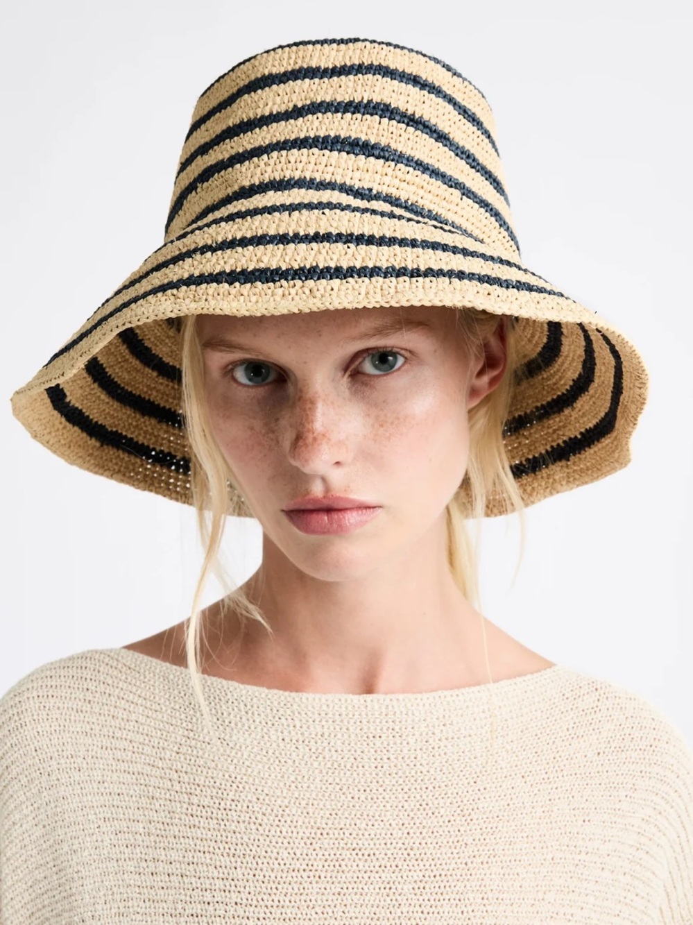 Janessa Leon Felix Bucket Hat Striped Harbor - Picture 3 of 6